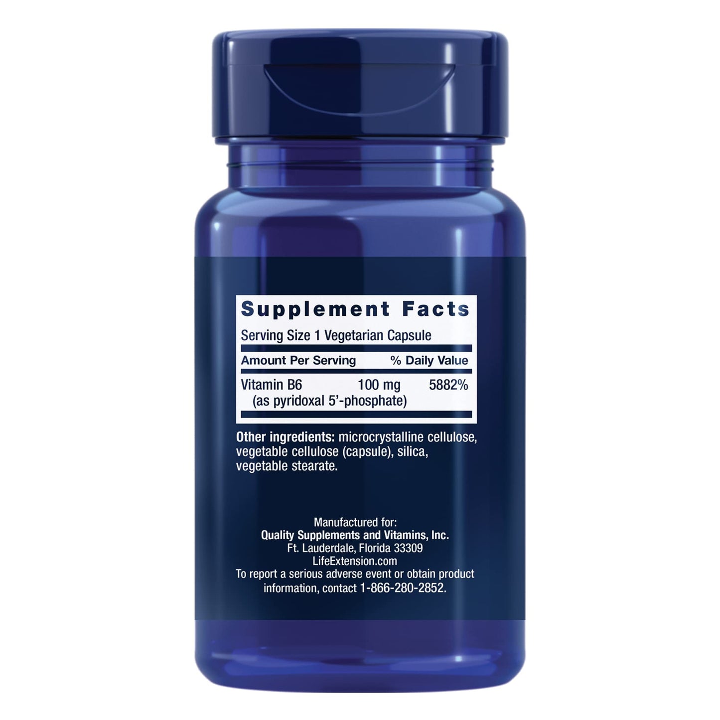 Etiqueta ingredientes Piridoxal 5'-fosfato Life Extension