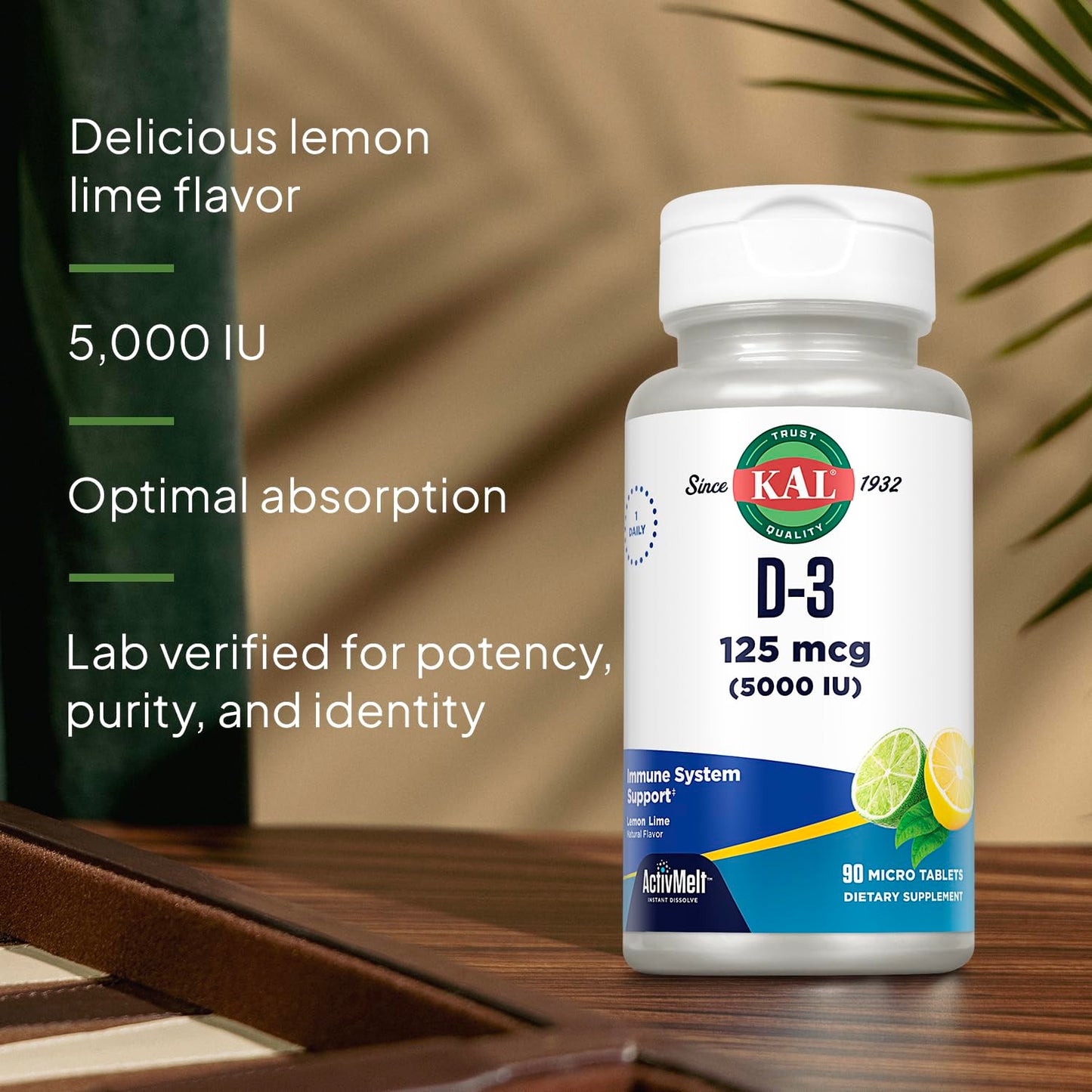 Etiqueta KAL vitamina d3 5000 iu suplemento