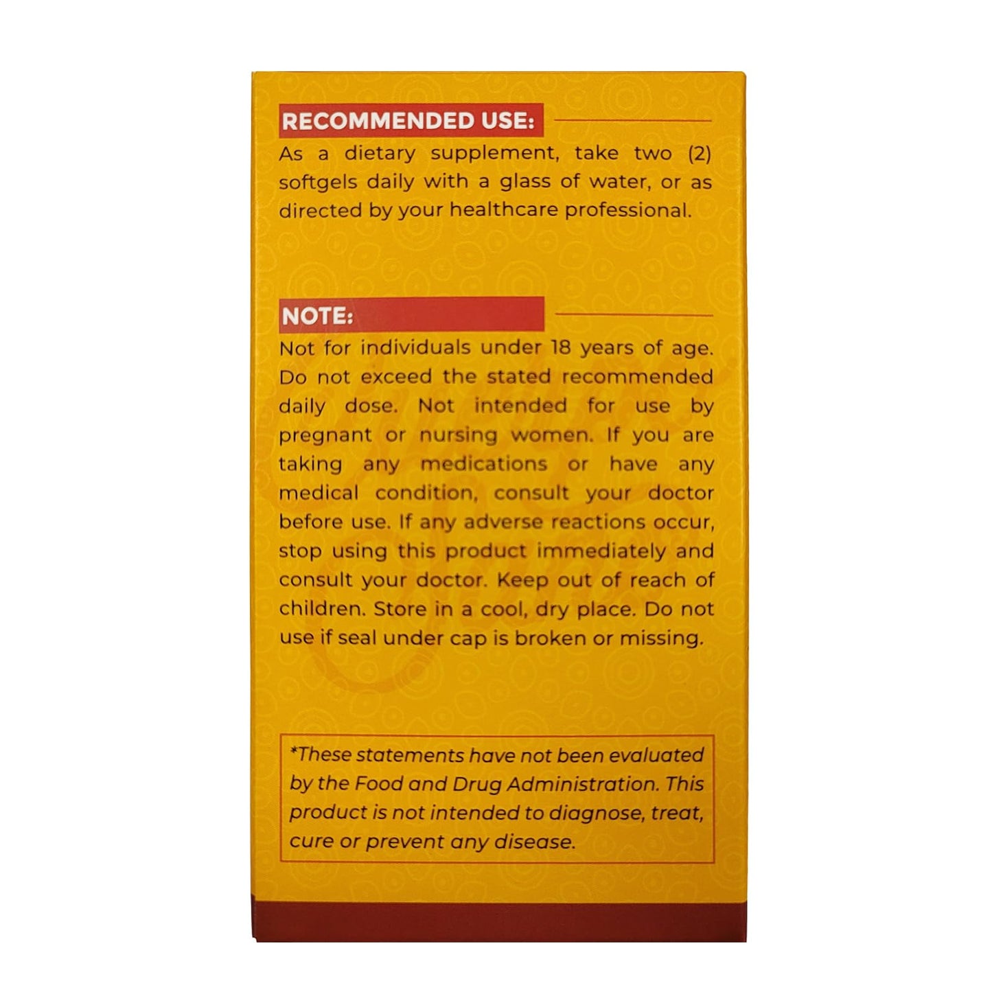 Etiqueta lateral suplemento NAD+ liposomal Cuerpo Sano