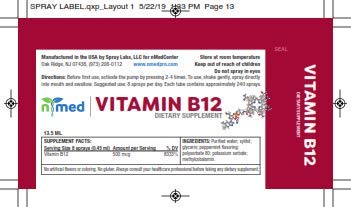 Etiqueta lateral vitamina b12 spray nmed