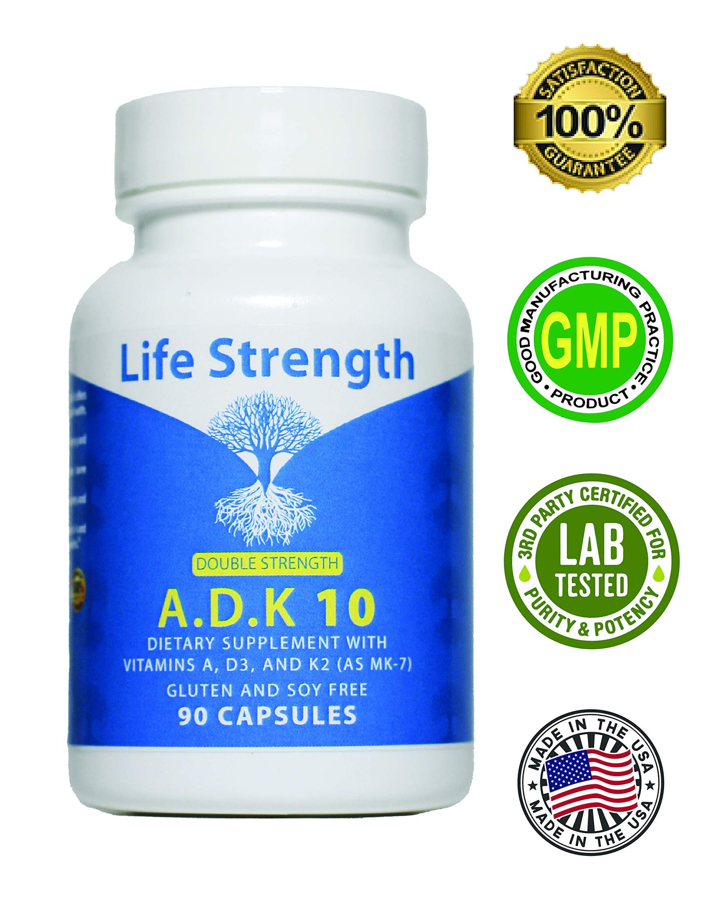 Etiqueta LifeStrength ADK 10 complemento vitamínico