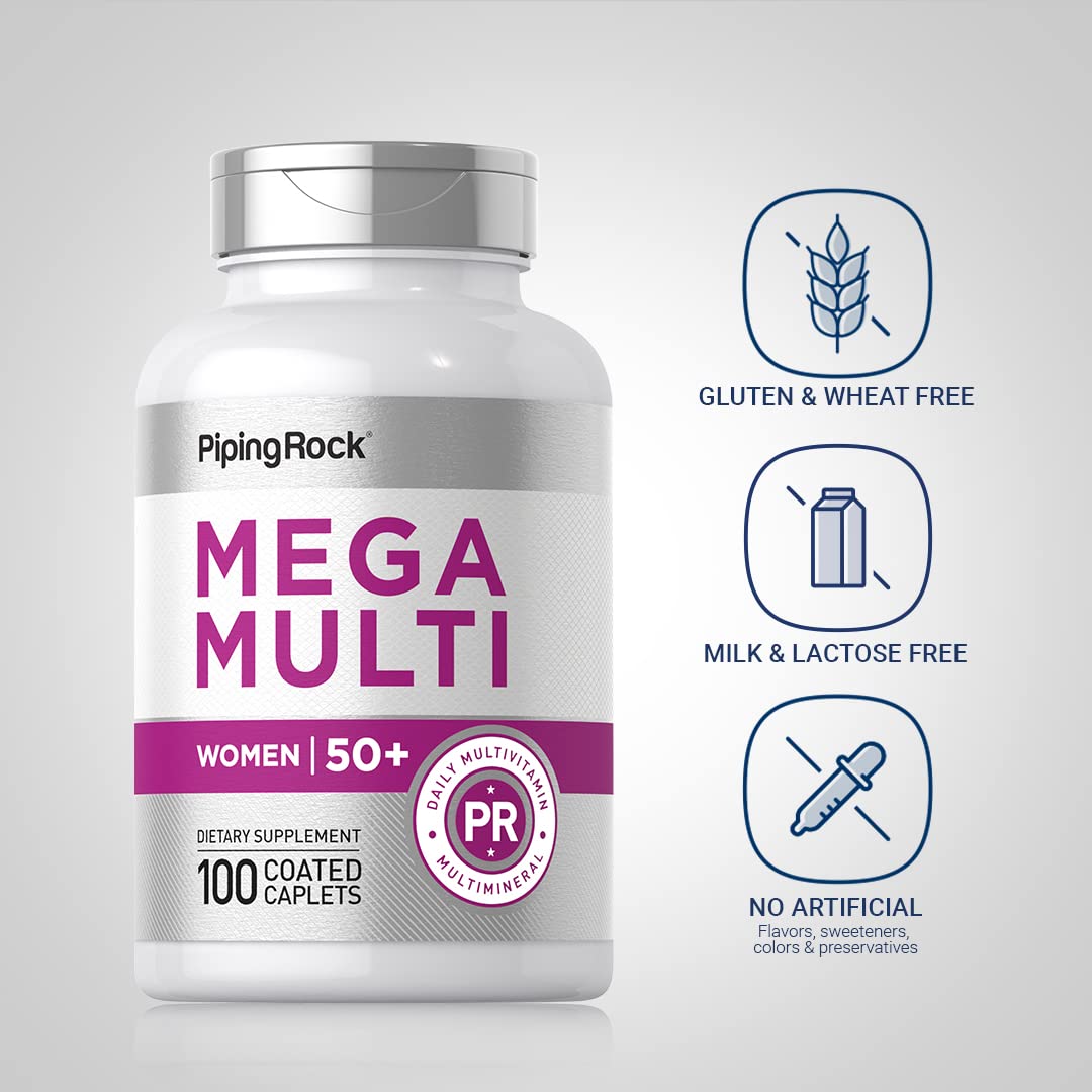 Etiqueta de multivitaminas Piping Rock con detalles nutricionales