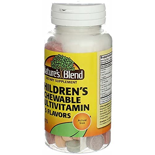 Etiqueta del multivitamínico para niños de Nature's Blend