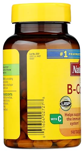Etiqueta Nature Made Super Complejo B Vitaminico 140 tabletas