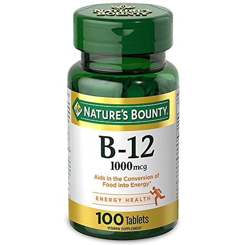 Etiqueta Nature's Bounty vitamina b12 1000 mcg