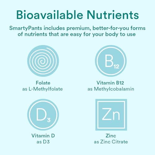 Etiqueta nutricional gomitas SmartyPants prenatal multivitaminas