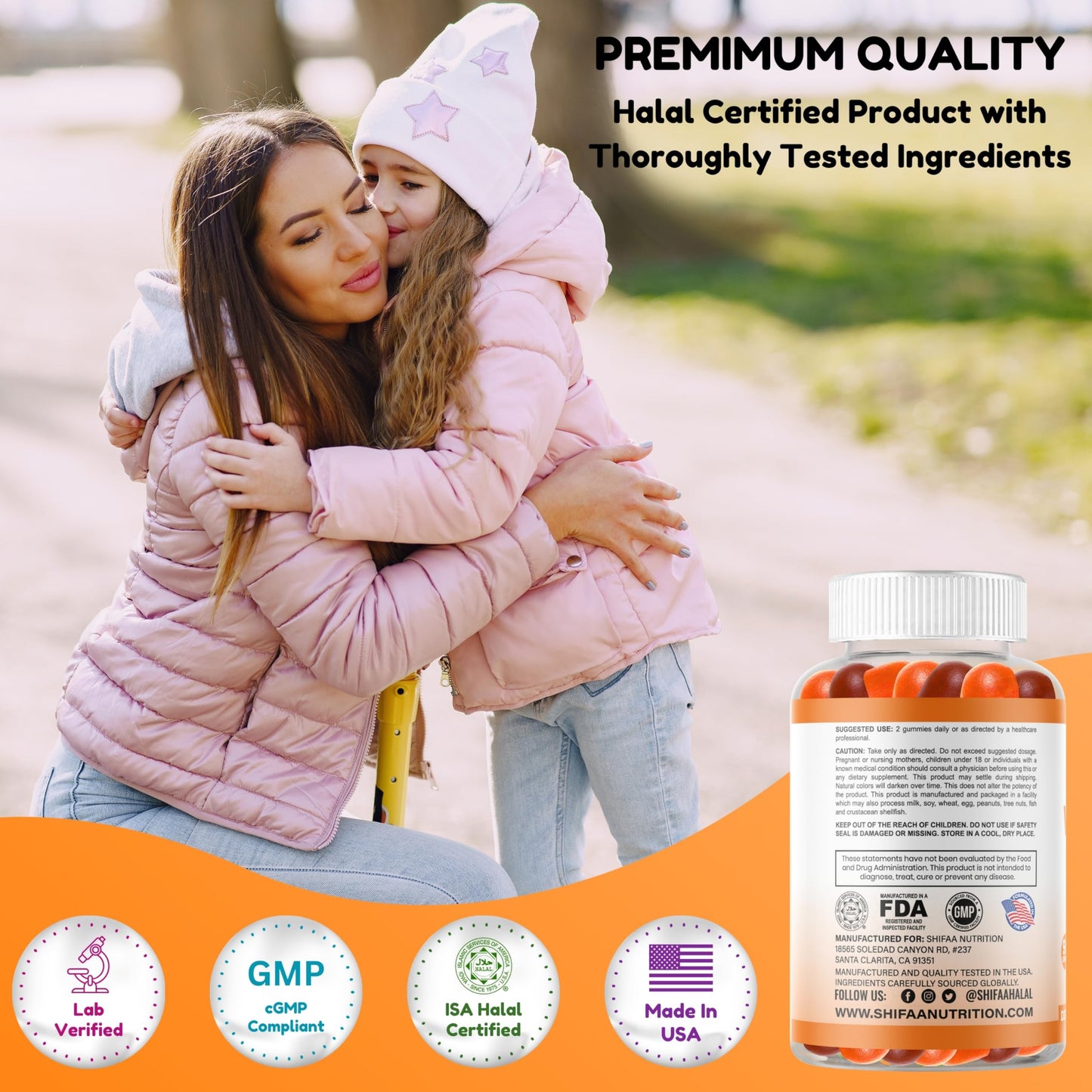 Etiqueta nutricional gomitas vitamina D3 SHIFAA NUTRITION