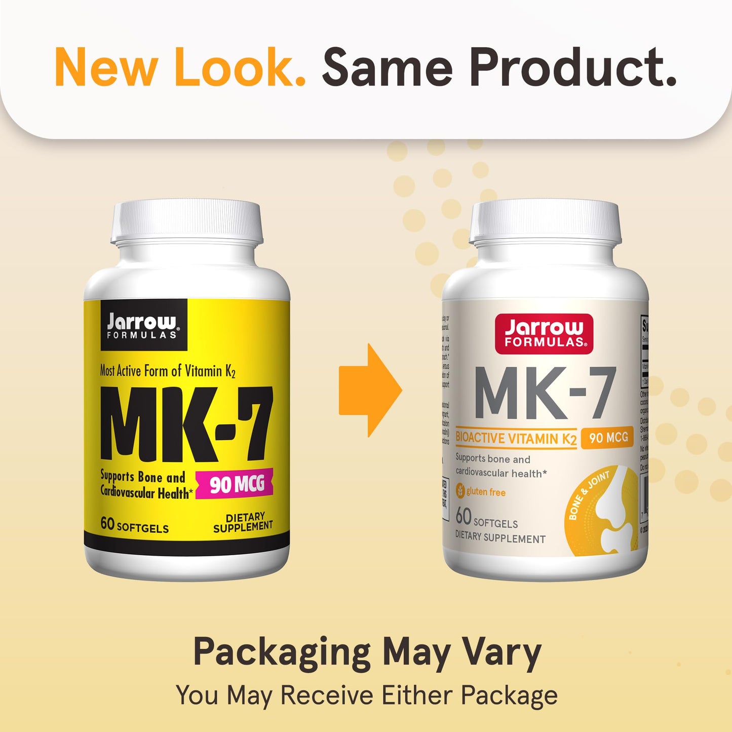 Etiqueta nutricional Jarrow MK-7 vitamina K2 90 mcg