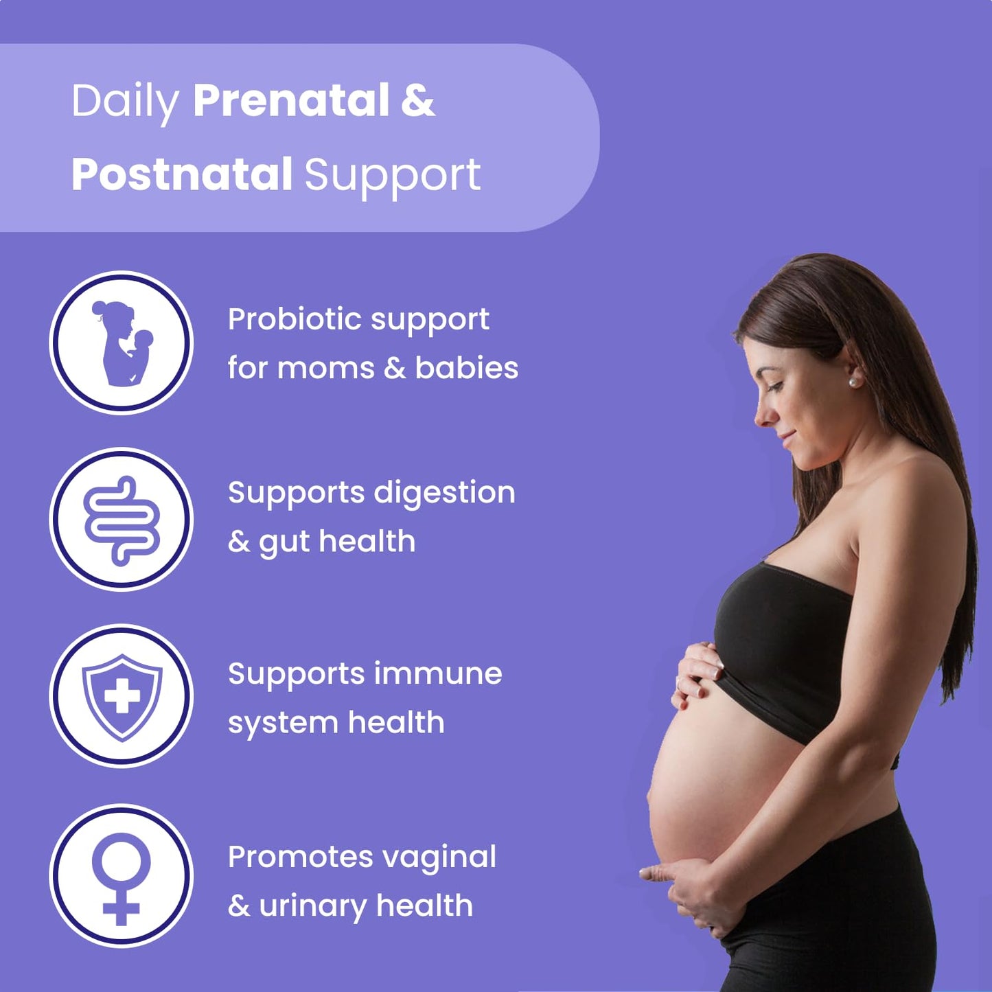 Etiqueta probióticos prenatales Mother's Promise
