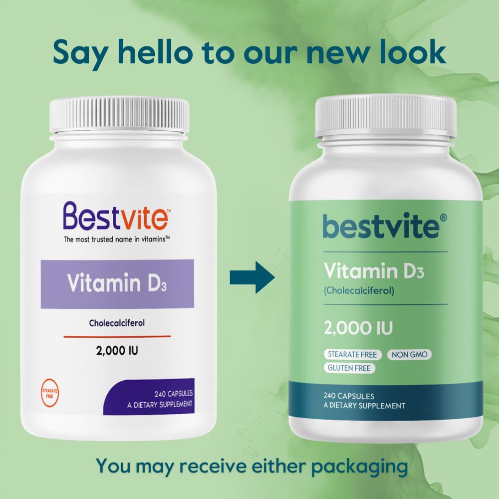 Etiqueta producto Bestvite vitamina d3 sin gluten no gmo