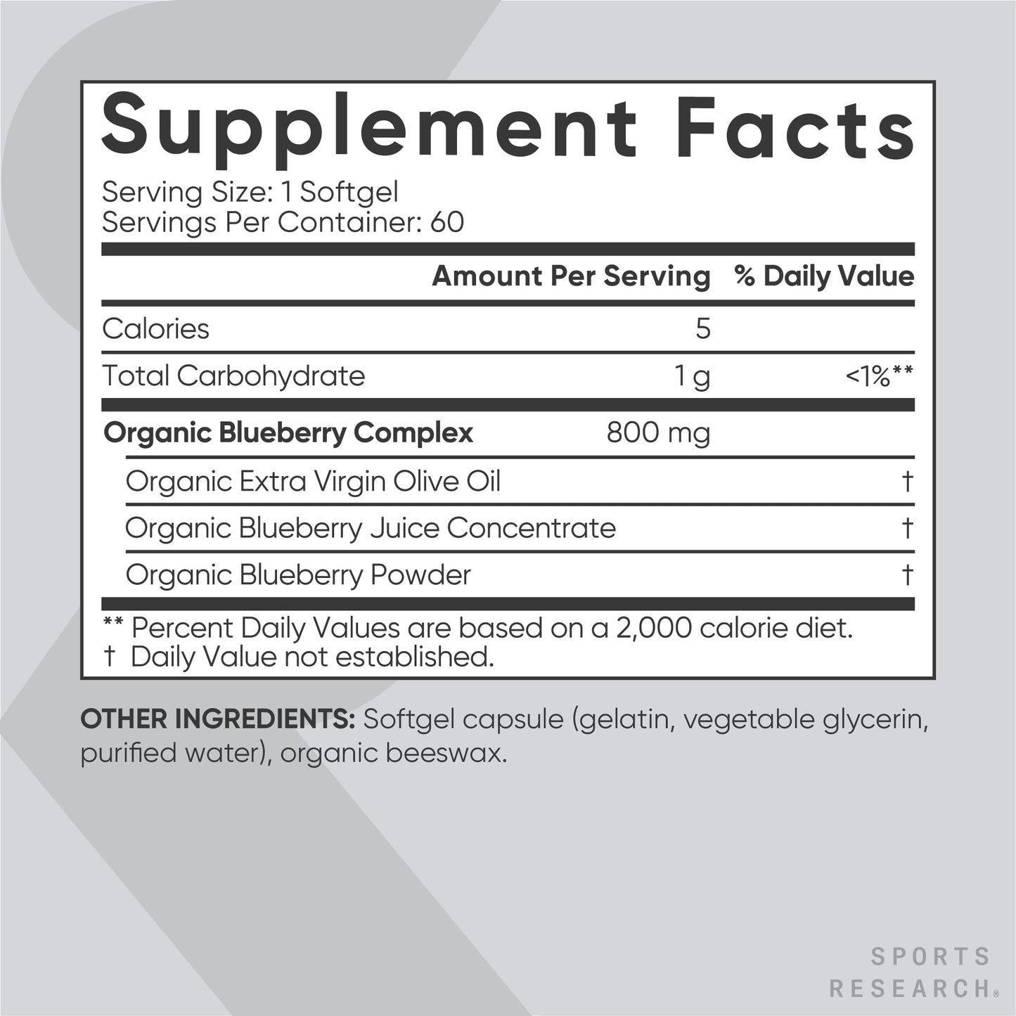 Etiqueta suplemento arándano rojo y vitamina D3 K2 Sports Research