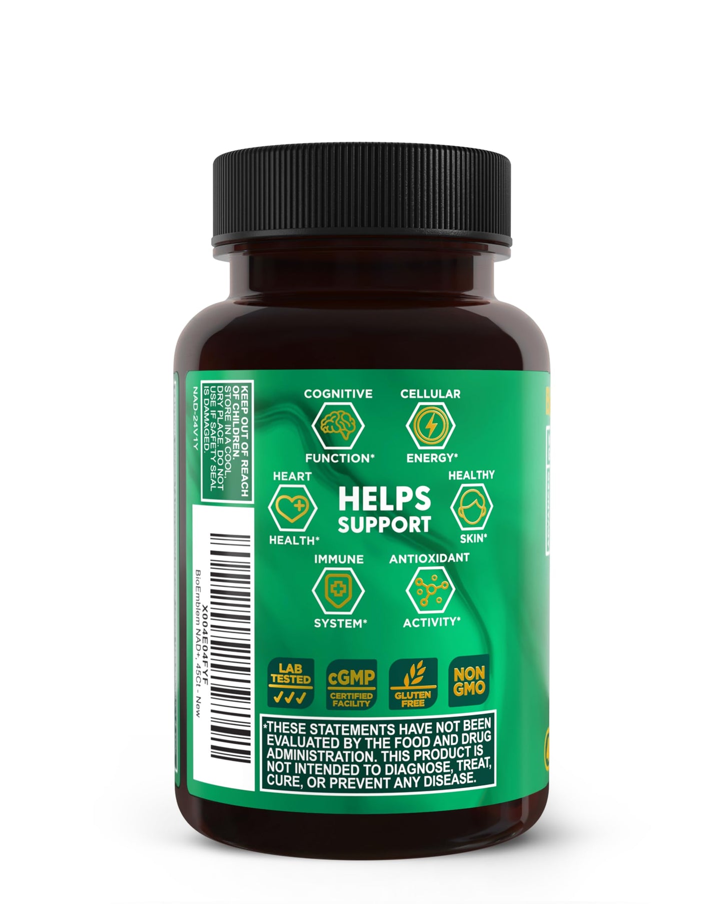Etiqueta suplemento BioEmblem NAD+