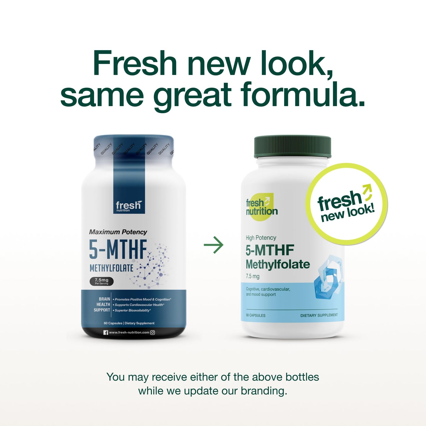 Etiqueta suplemento Fresh Nutrition metilfolato