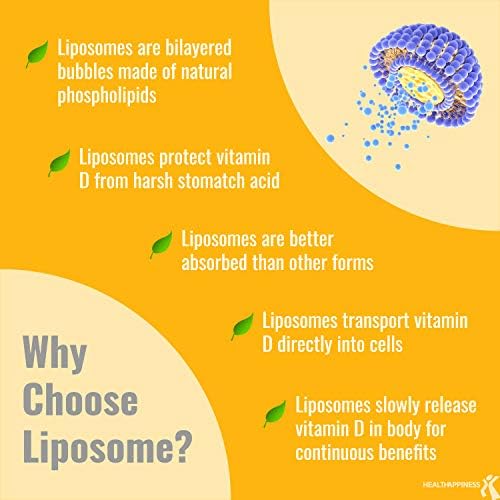 Etiqueta suplemento liposomal vitamina d3 upnourish 365 cápsulas