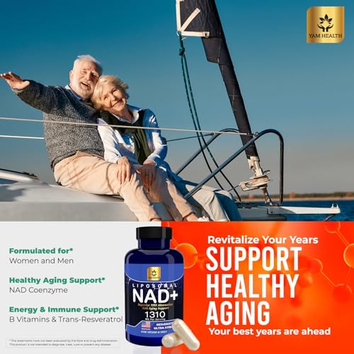 Etiqueta de suplemento NAD+ Liposomal mostrando ingredientes