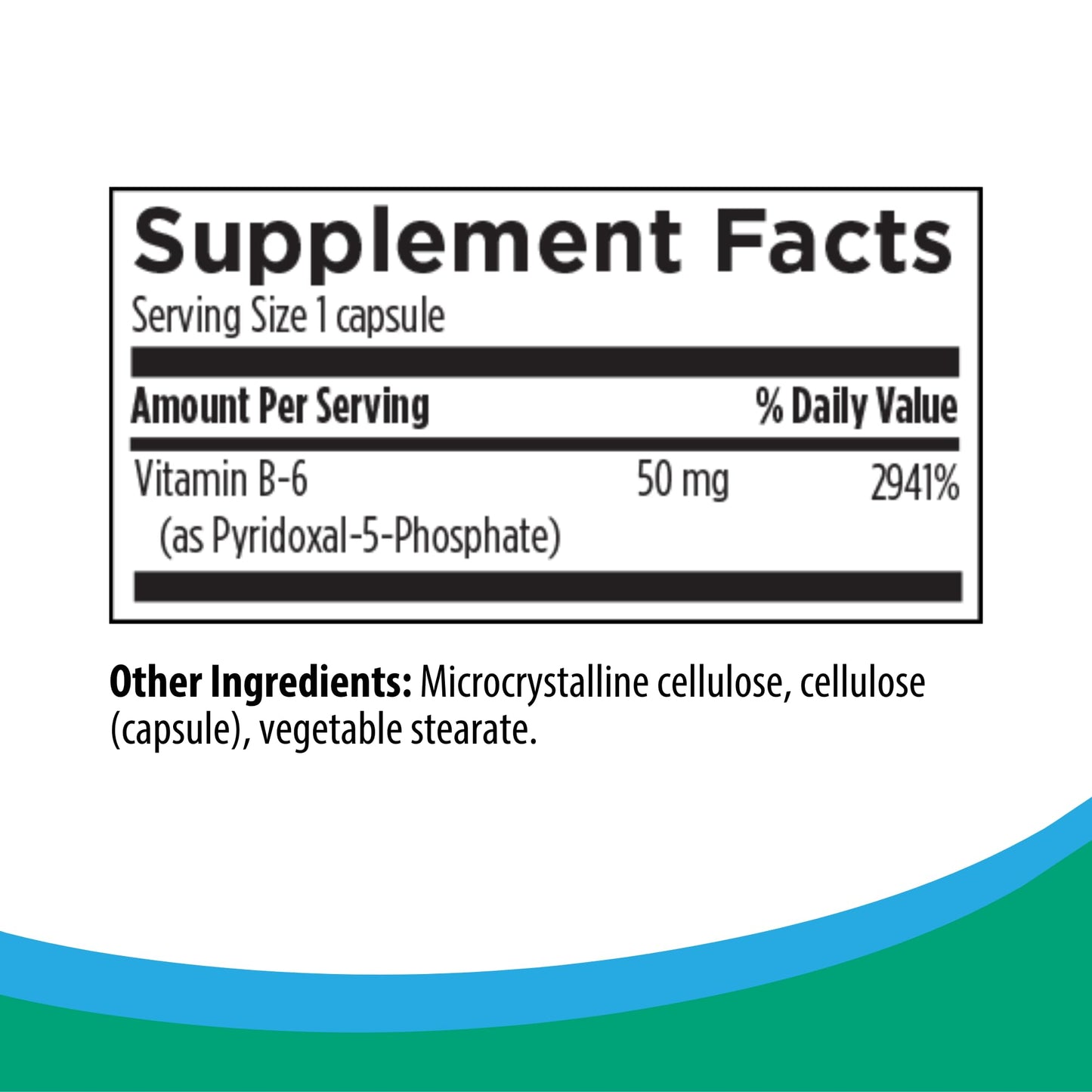 Etiqueta suplemento Rootcology vitamina B6 P5P