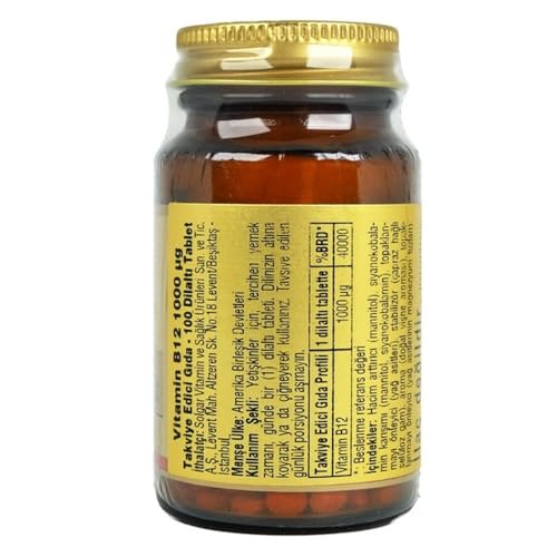 Etiqueta suplemento vitamina B12 sublingual Solgar