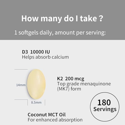Etiqueta suplemento de vitamina D3 y K2 con aceite MCT