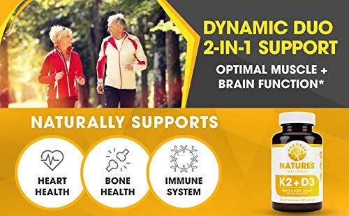 Etiqueta suplemento vitaminico K2 MK7 D3 para huesos fuertes