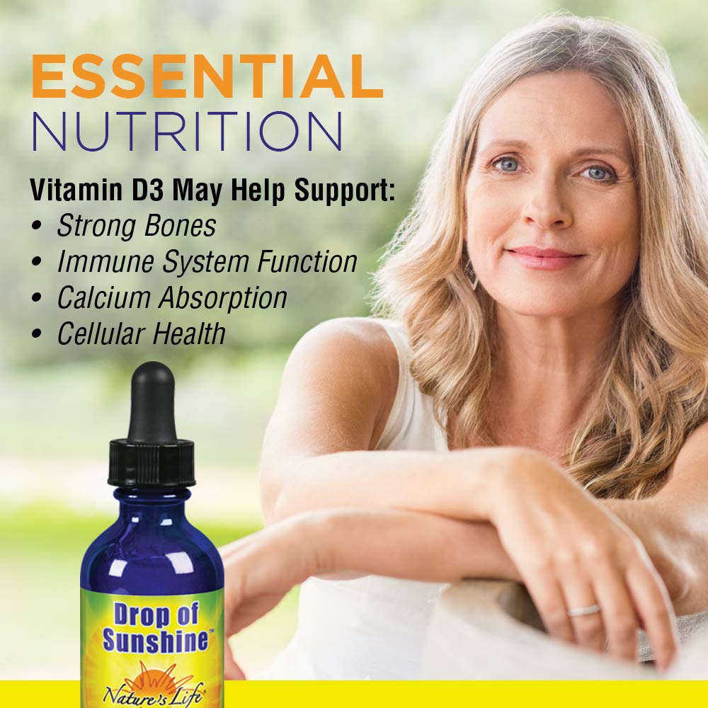 Etiqueta trasera gotas Nature's Life Vitamina D3
