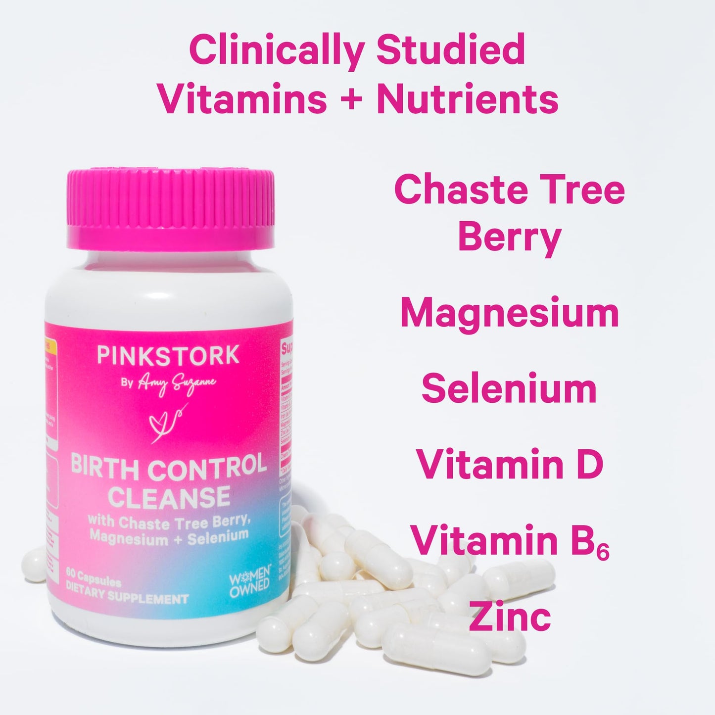 Etiqueta trasera Pink Stork fertilidad femenina