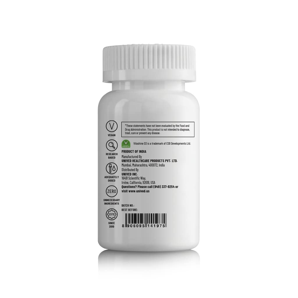 Etiqueta Unived Suplemento B12 D3 detalle