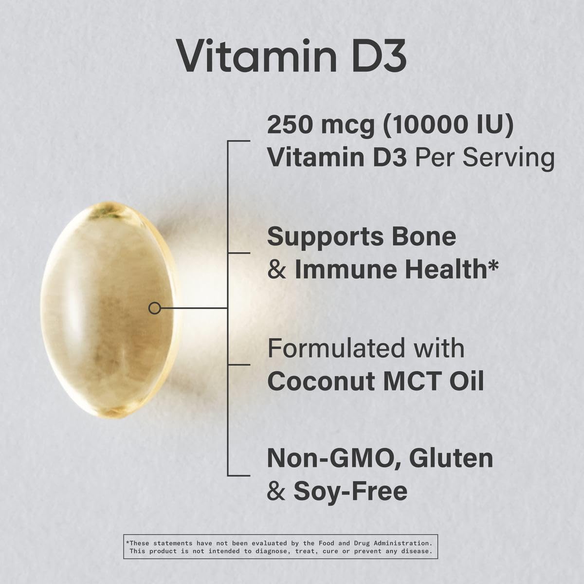 Etiqueta suplemento vitamina d3 con aceite coco organico sports research