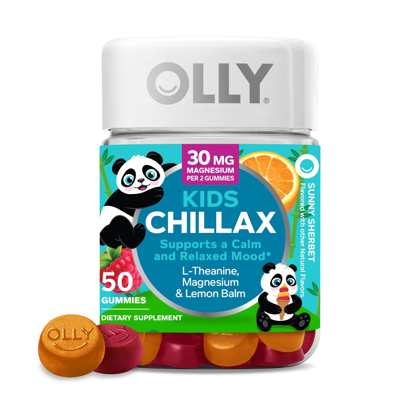 Etiquetas producto multivitamínico y gomitas OLLY