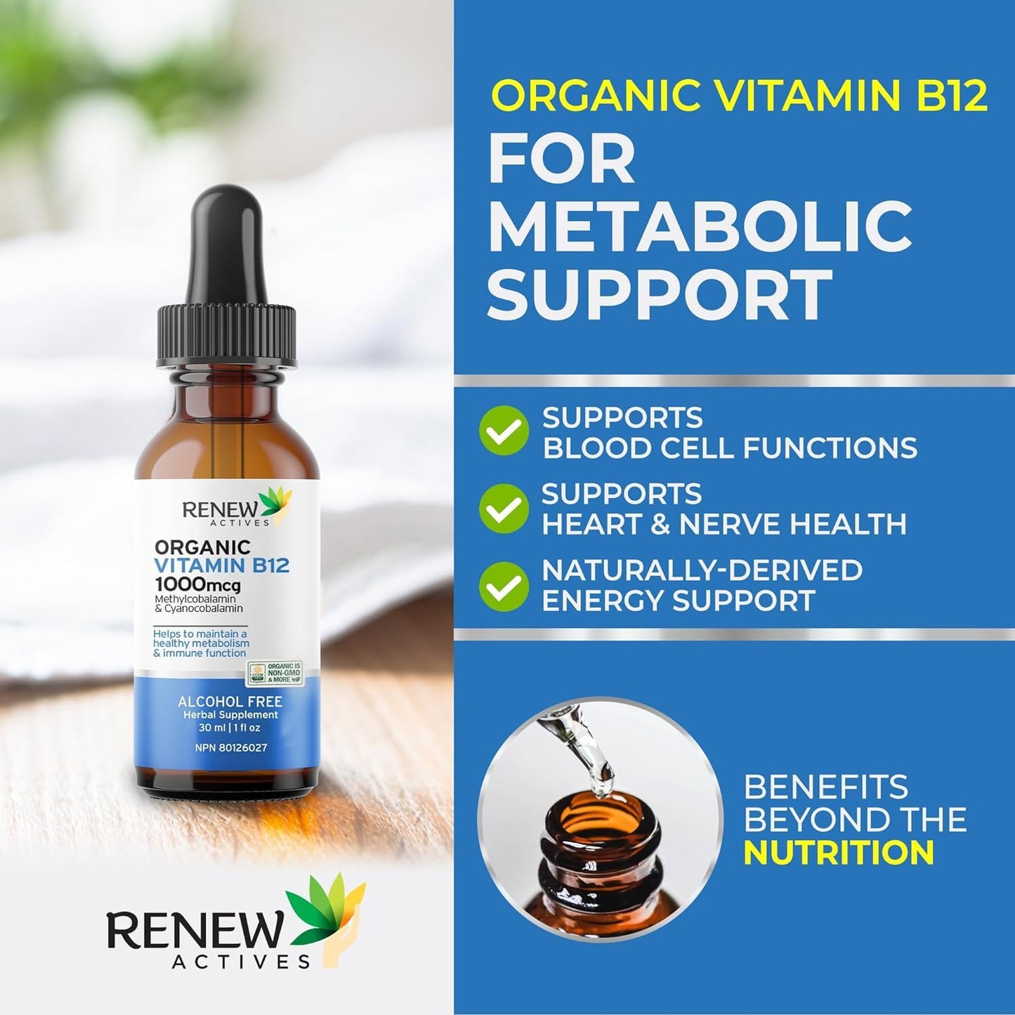 Extracto avanzado vitamina b12 en gotas 30ml Renew Actives
