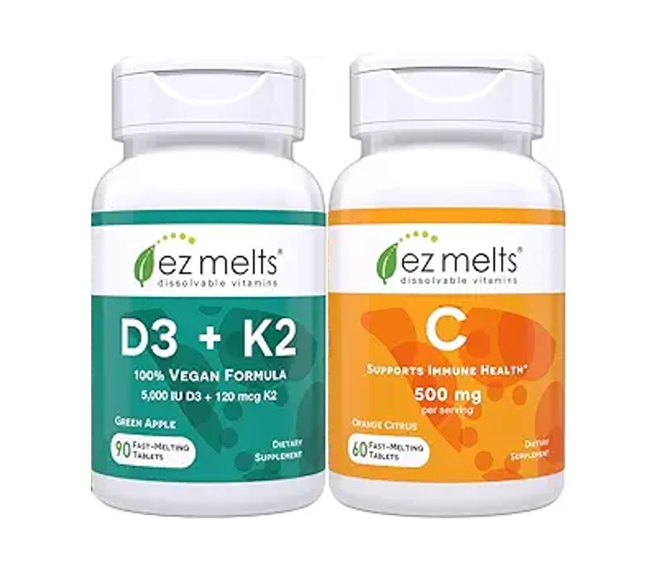 EZ Melts suplemento vitamina d3 k2 y c sin azúcar caja frontal