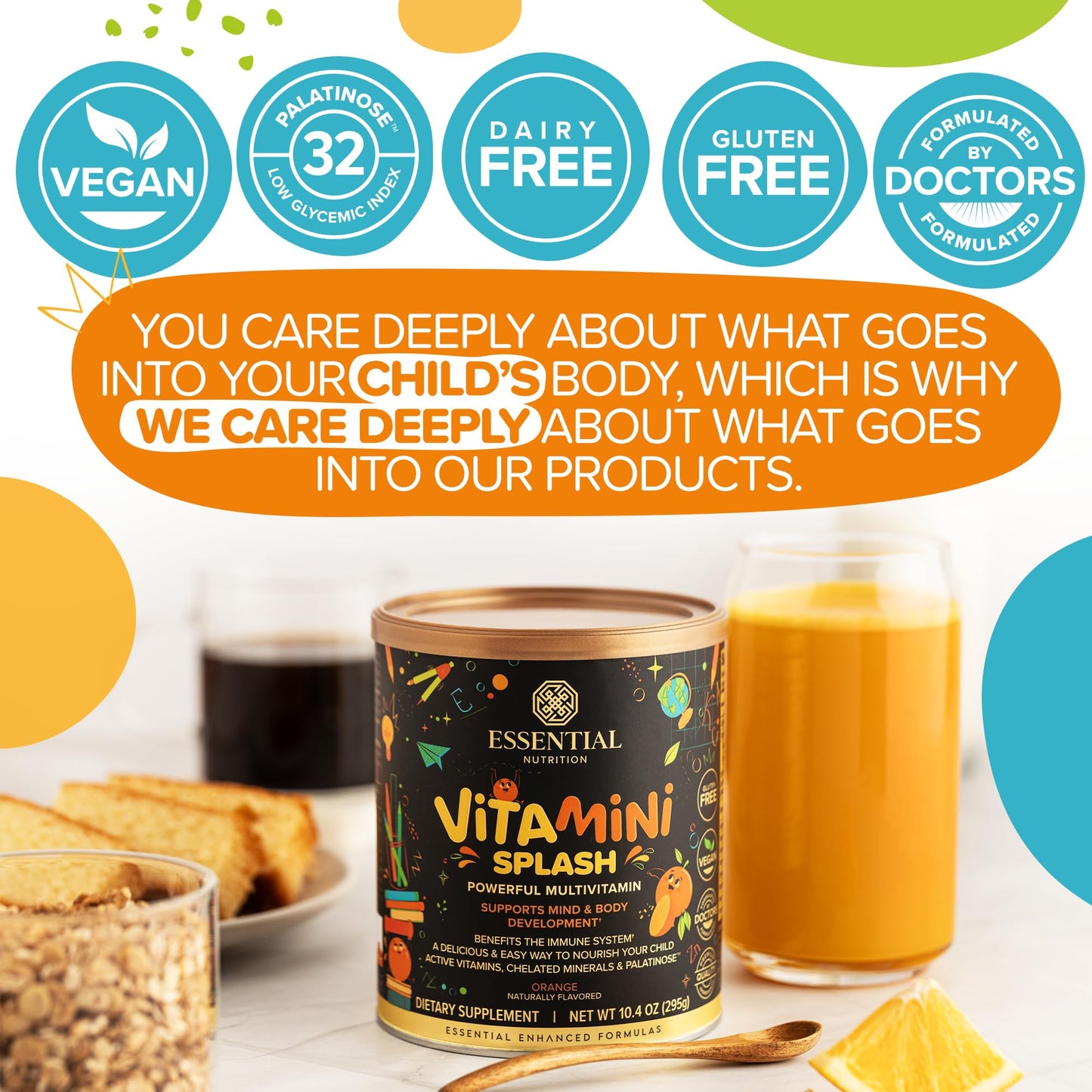 Fácil y efectivo multivitamínico en polvo para niños
