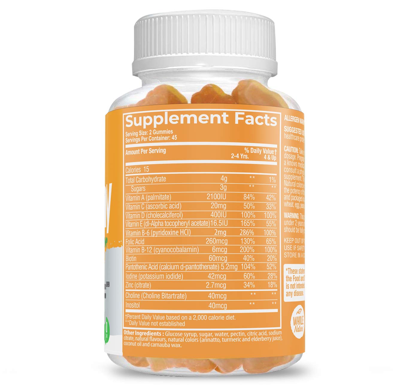 factores suplementarios gomitas multivitaminas niños