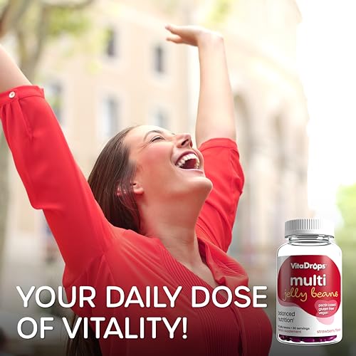 Persona feliz con VitaDrops multivitaminas