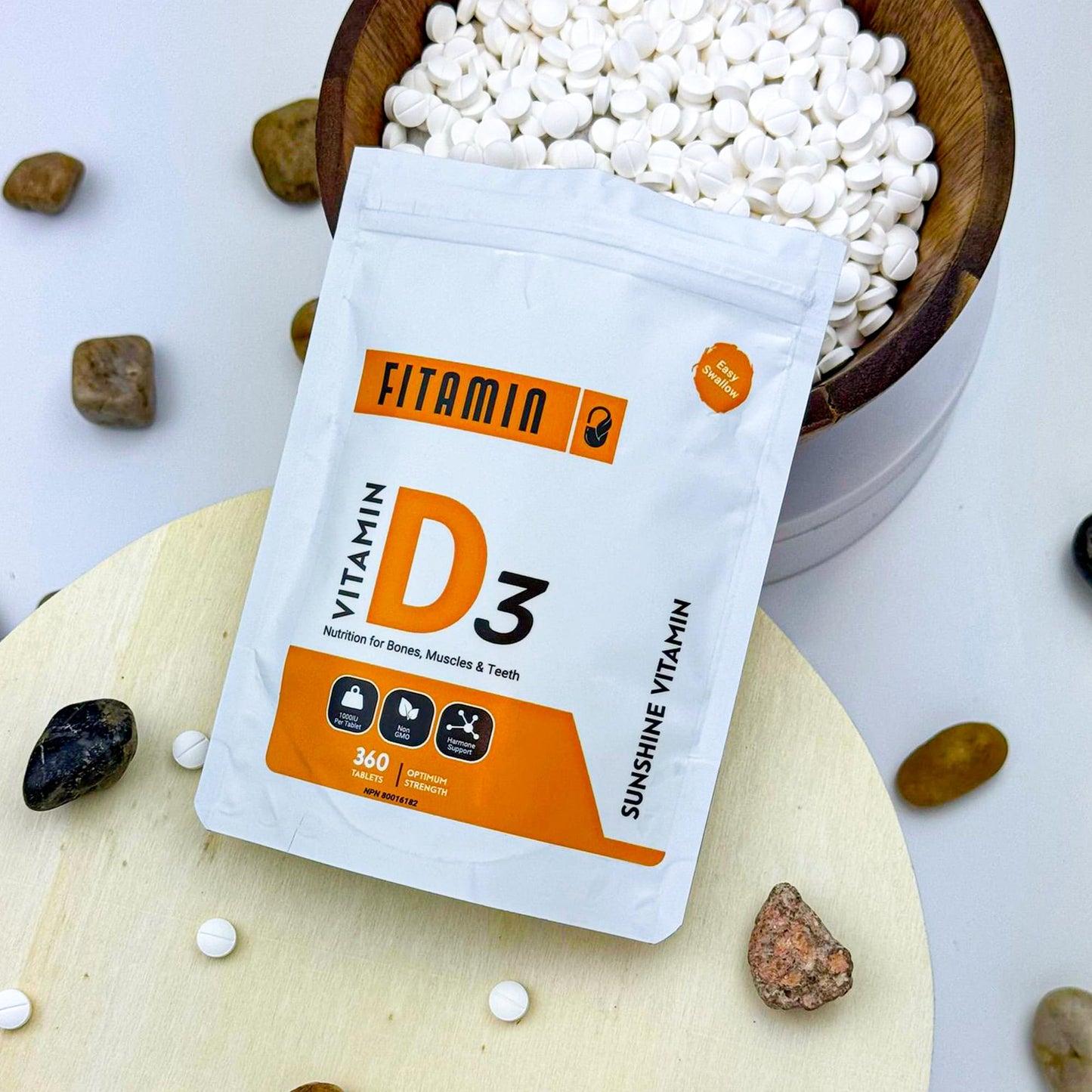 Fitamin vitamina D3 1000ui suplemento para sistema inmunológico