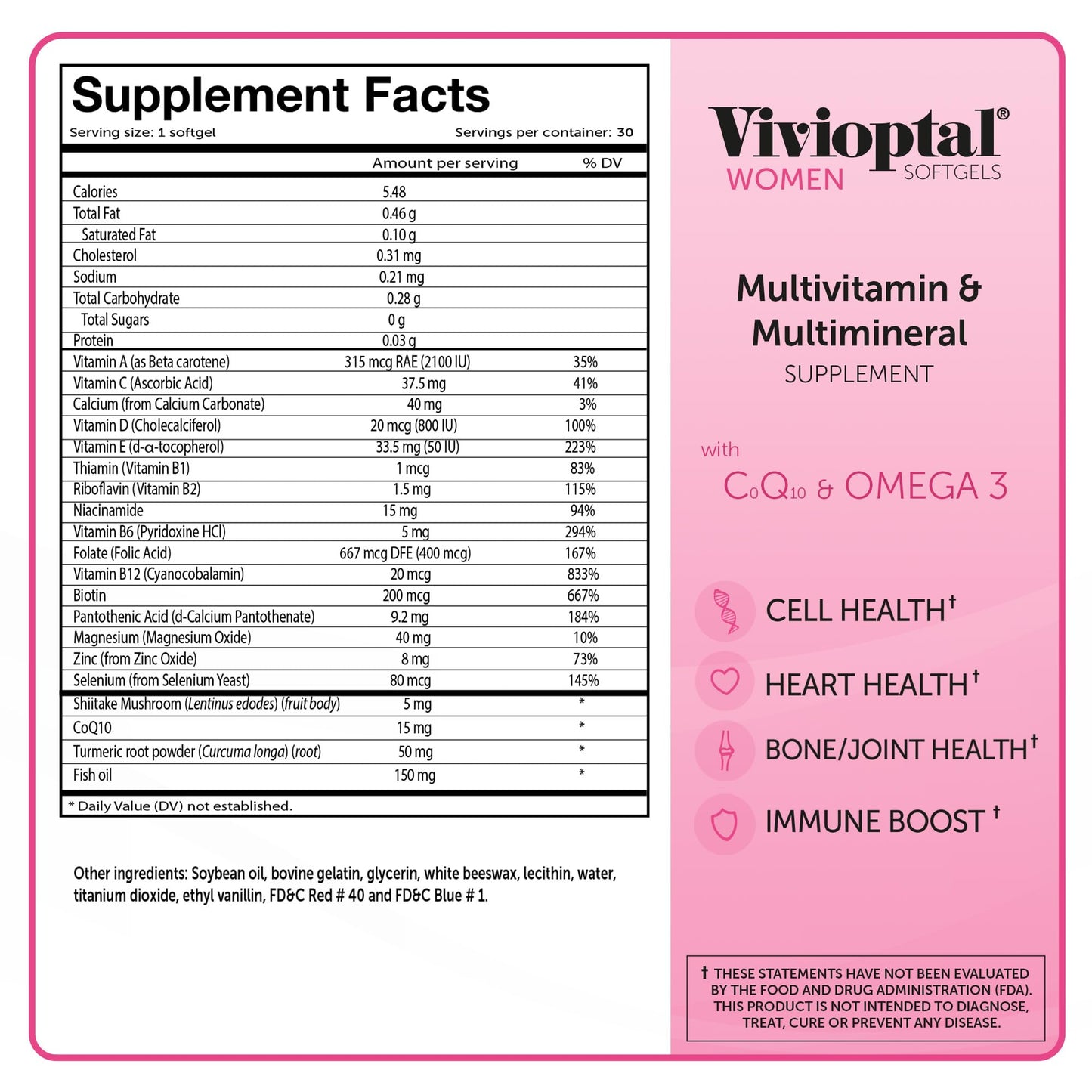 Fórmula Alemana de Vivioptal Mujeres multivitamínico