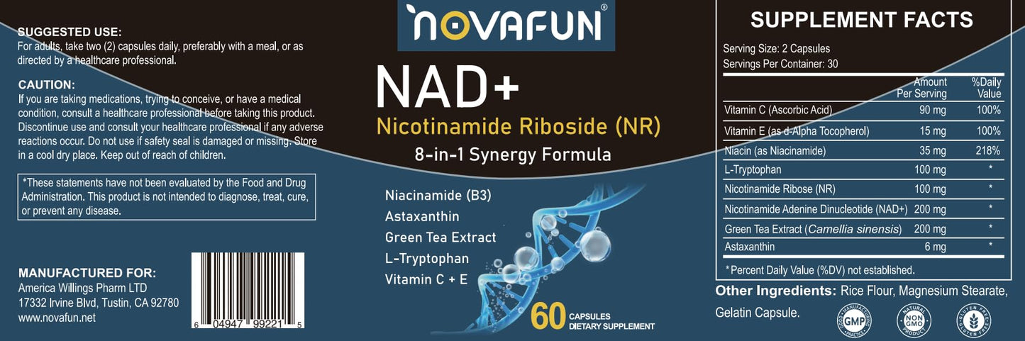 Fórmula con antioxidantes y soporte NAD+
