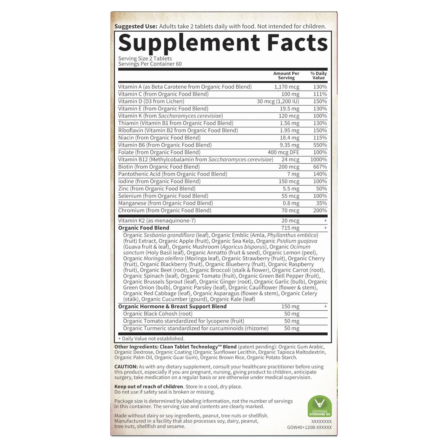 fórmula de multivitaminas para mujeres exigentes