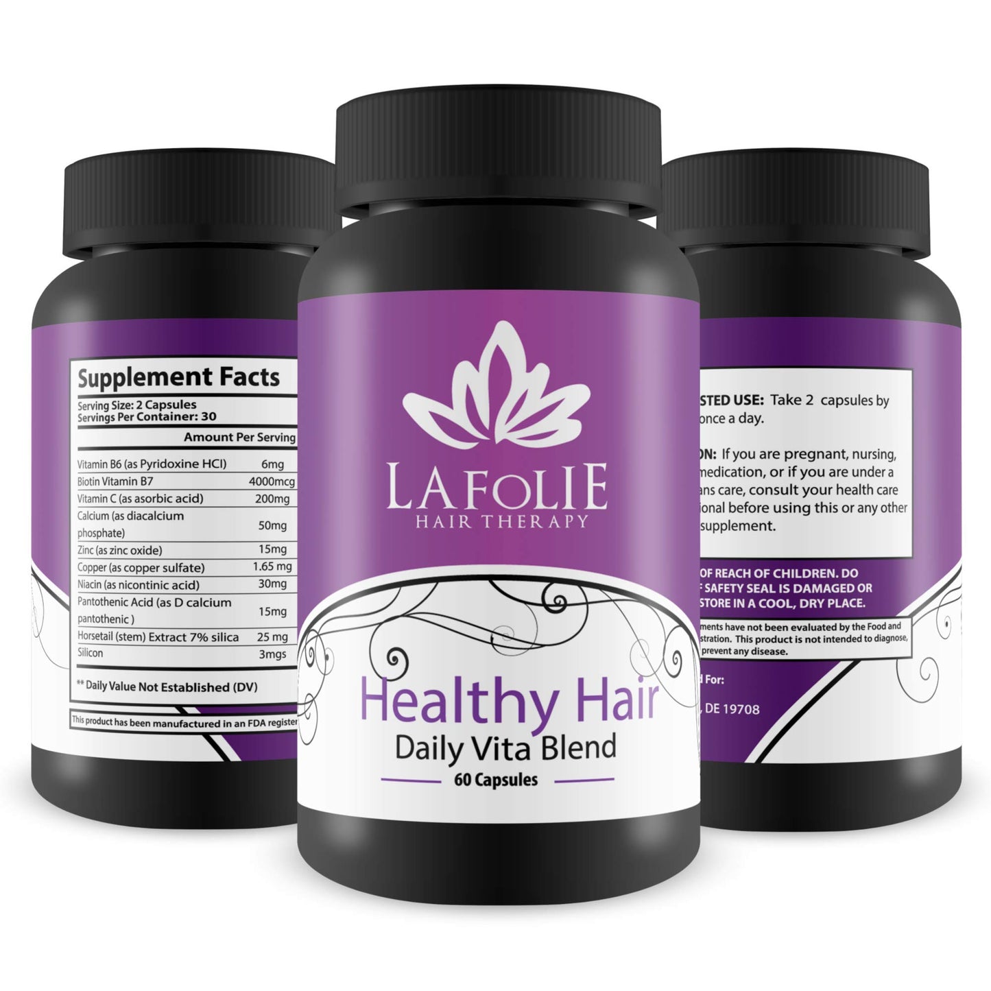 Fórmula natural La Folie Hair Therapy cápsulas para cabello