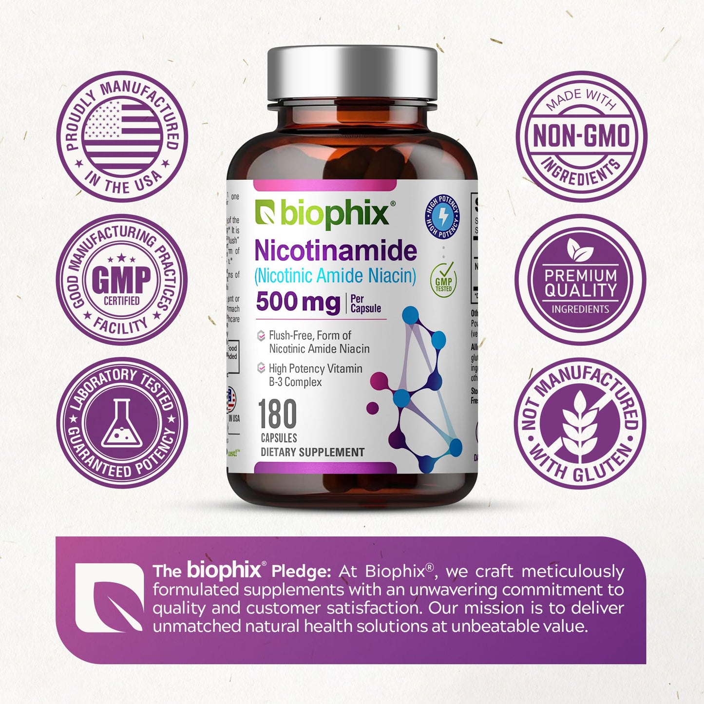Fórmula nicotinamida biophix vitamina b3 sin efectos secundarios
