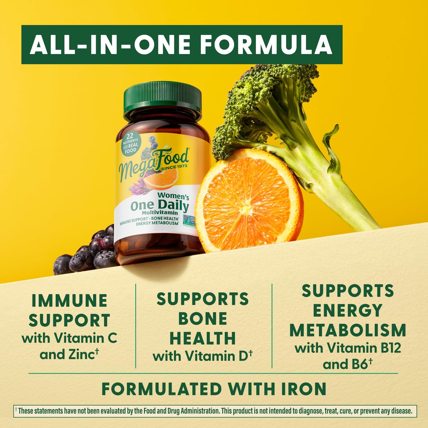 fórmula de multivitaminas megafood todo en uno para mujeres