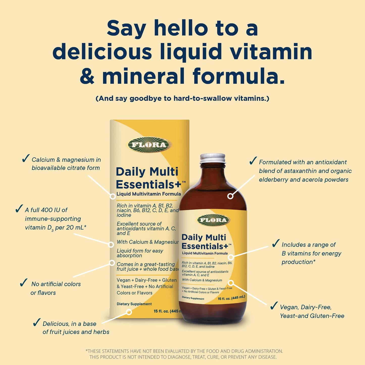fórmula rica en vitaminas y minerales de Flora