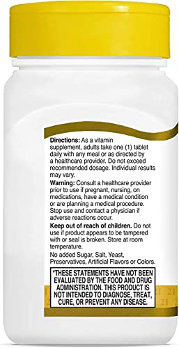 Frasco de 21st Century Niacinamida 500 mg liberación prolongada
