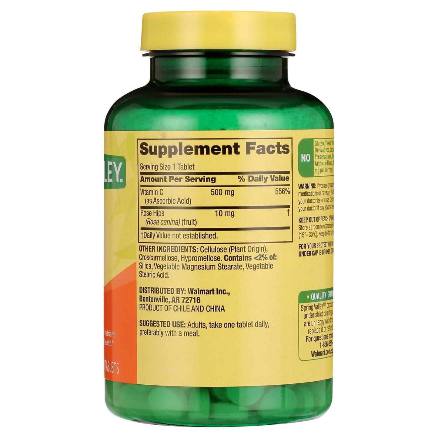 Frasco con 250 tabletas de vitamina c con antioxidantes naturales