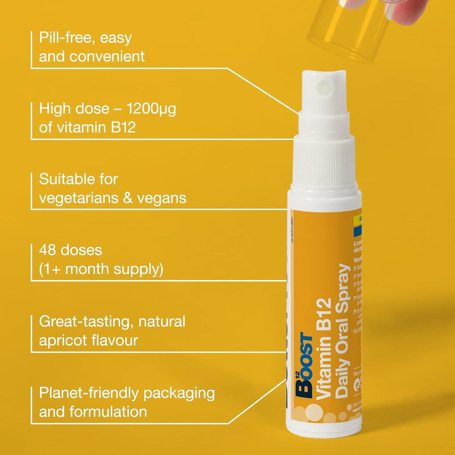 Frasco de BetterYou B12 Boost Spray oral 25ml