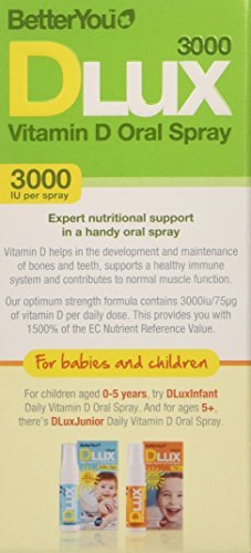 Frasco de BetterYou D3000 vitamina D spray oral