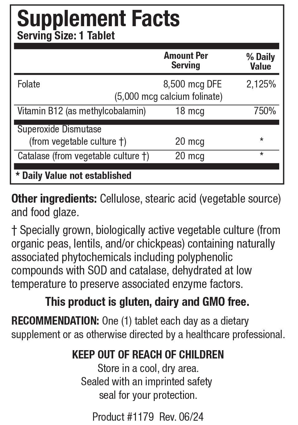Frasco Biotics Research Folate 5 Plus para nutrición embarazo