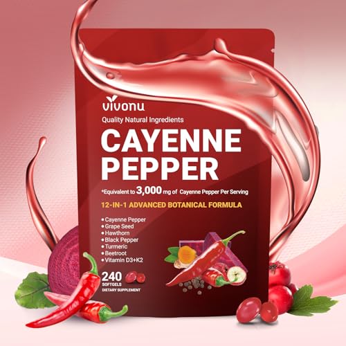 Frasco de cápsulas blandas VivoNu pimienta cayena