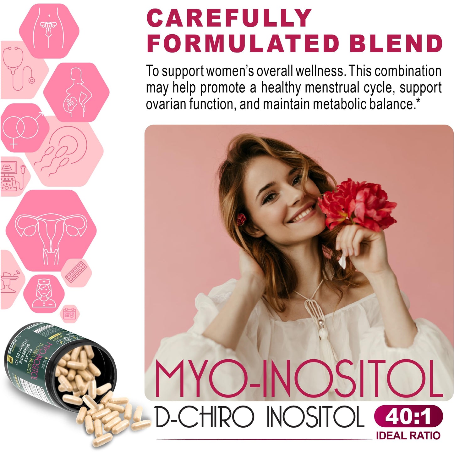 Frasco cápsulas Herbpy balance hormonal mujer