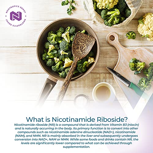 Frasco de cápsulas nicotinamida ribósido Nootropics Depot