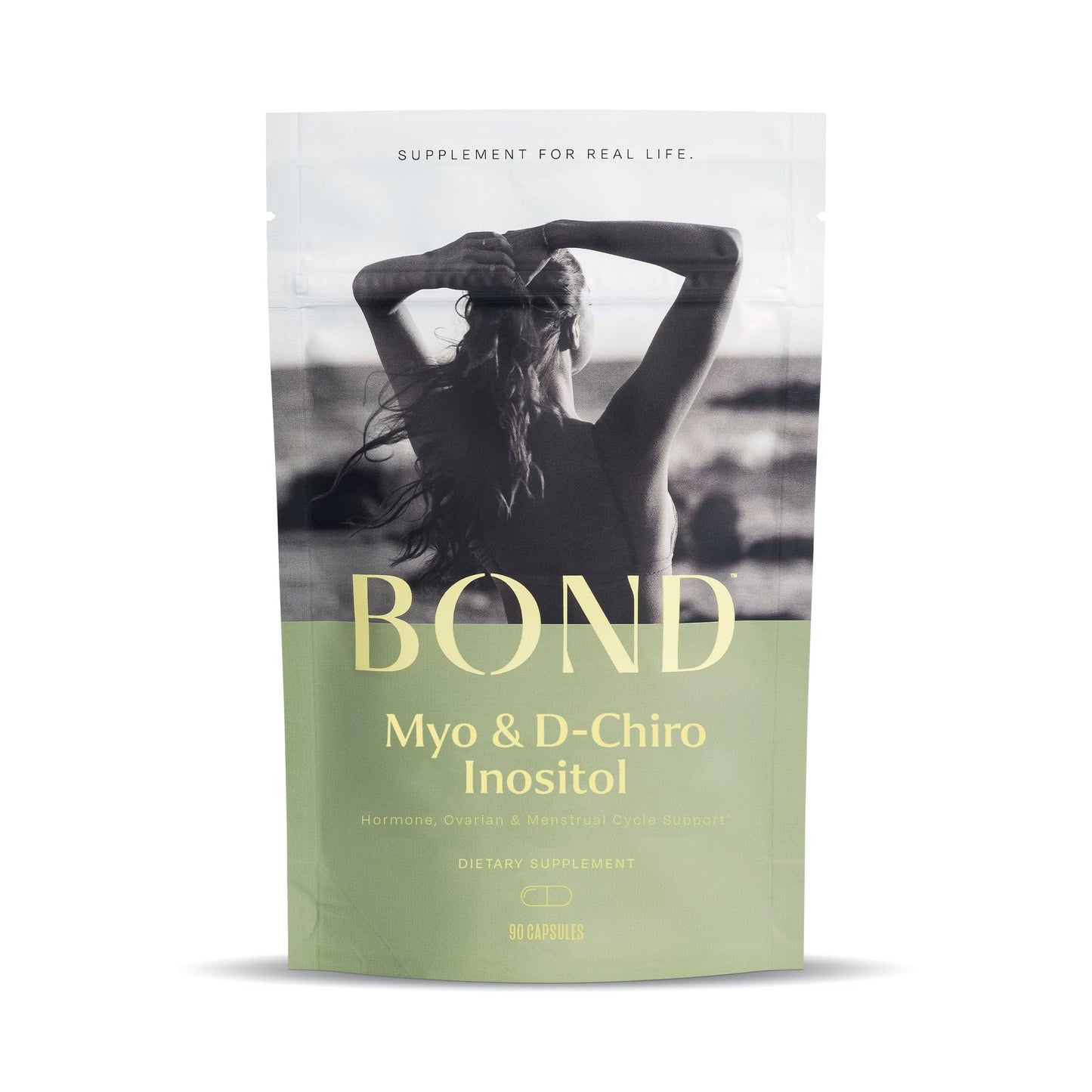 Frasco cápsulas veganas BOND Inositol 40:1 apoyo hormonal mujer